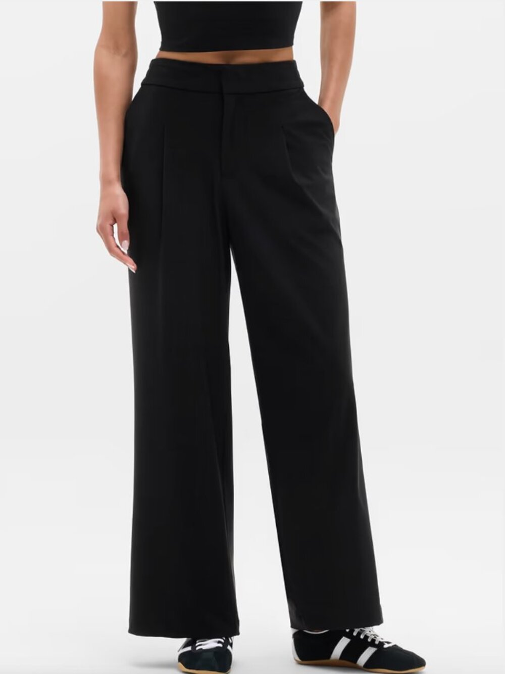 Athleta Pinnacle High Rise Trouser Pant Size 4 Black **Originally $130, Worn Twi